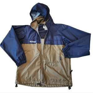 Columbia Blue and Tan Windbreaker
